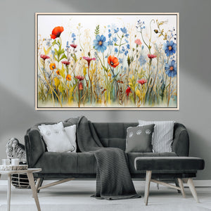 Colorful Wildflower Canvas Wall Art - Vibrant Floral