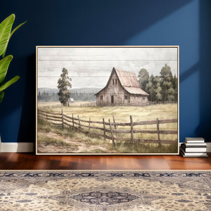 Rustic Farmhouse Barn Wall Art | 3-Panel Framed Gallery Wrap