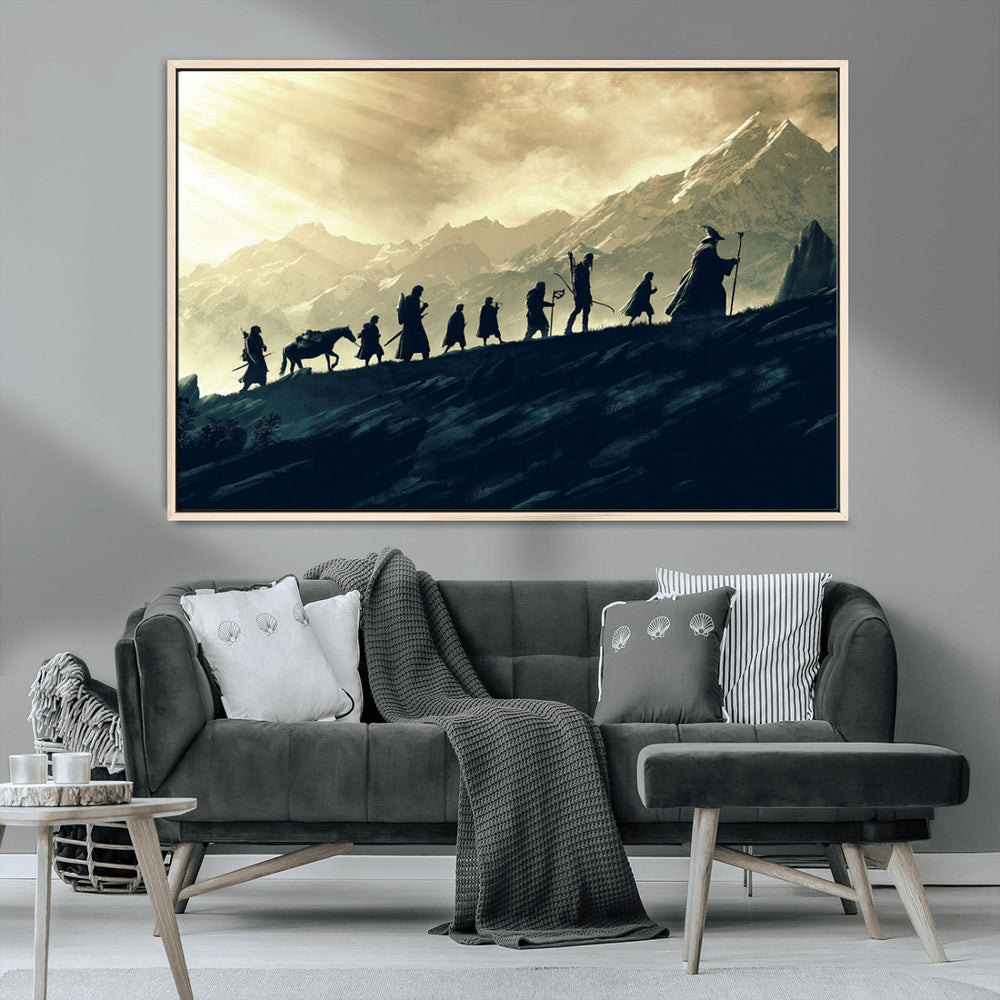 Fellowship Journey Wall Art – Fantasy Adventure Canvas Print