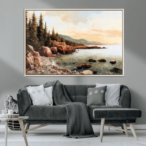 Serene Coastal View of Acadia National Park Wall Art -
