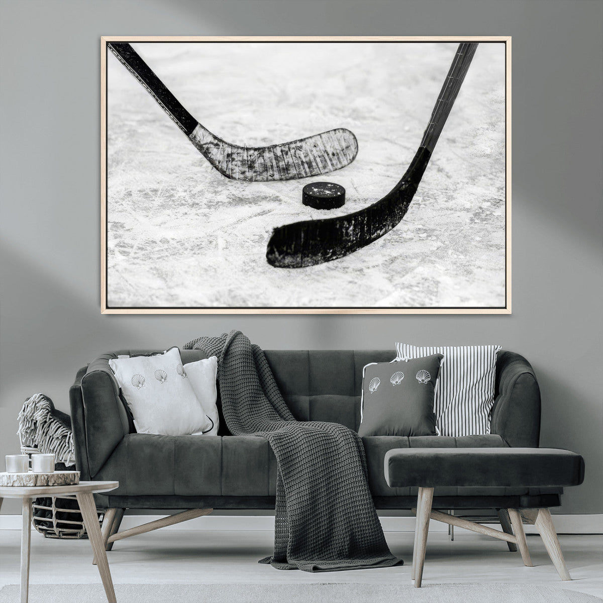 Winter Ice Hockey Sport Canvas Wall Art Print - Hockey Wall