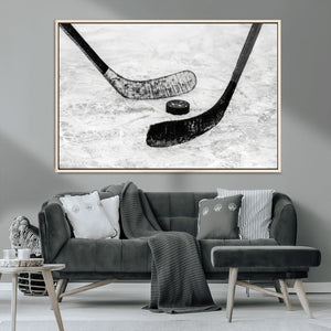 Winter Ice Hockey Sport Canvas Wall Art Print - Hockey Wall