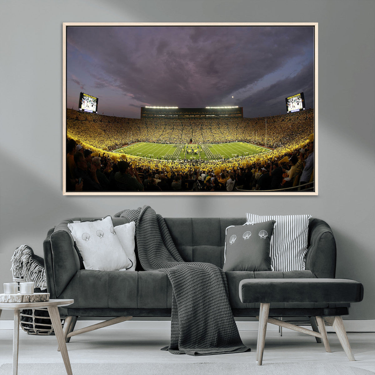 Michigan Wolverines Print - Michigan Stadium Wall Art Canvas