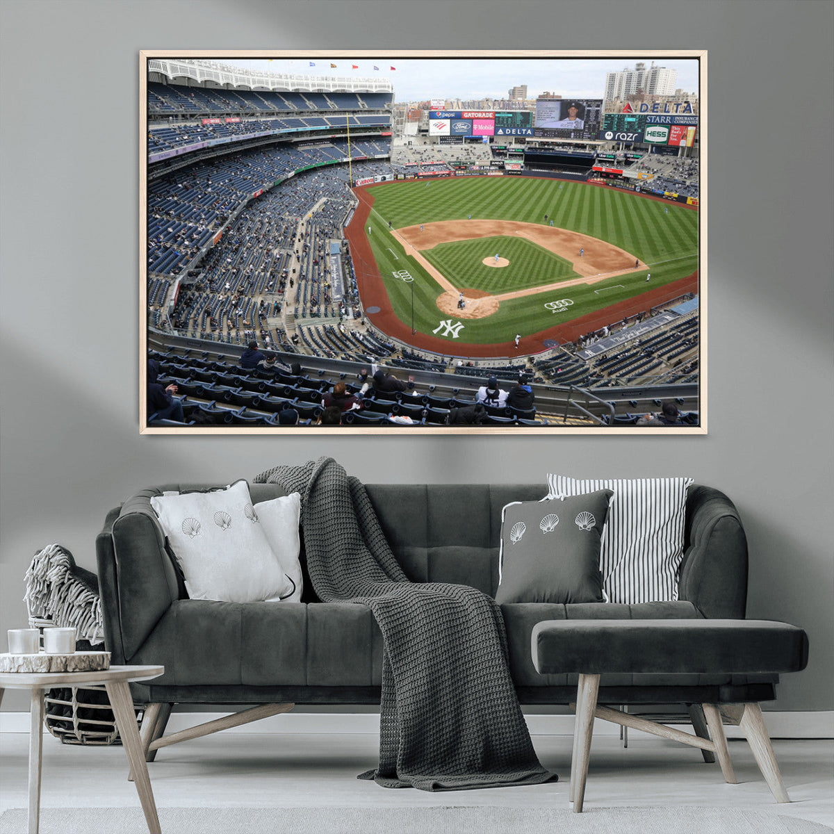 New York Yankees Baseball Team Print - Yankee Stadium Wall
