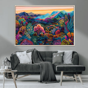 Colorful Abstract Landscape Wall Art Print Canvas - Vibrant
