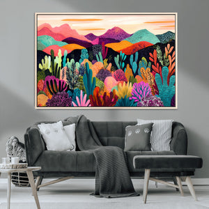 Abstract Kusama Print - Landscape Canvas Wall Art Print -
