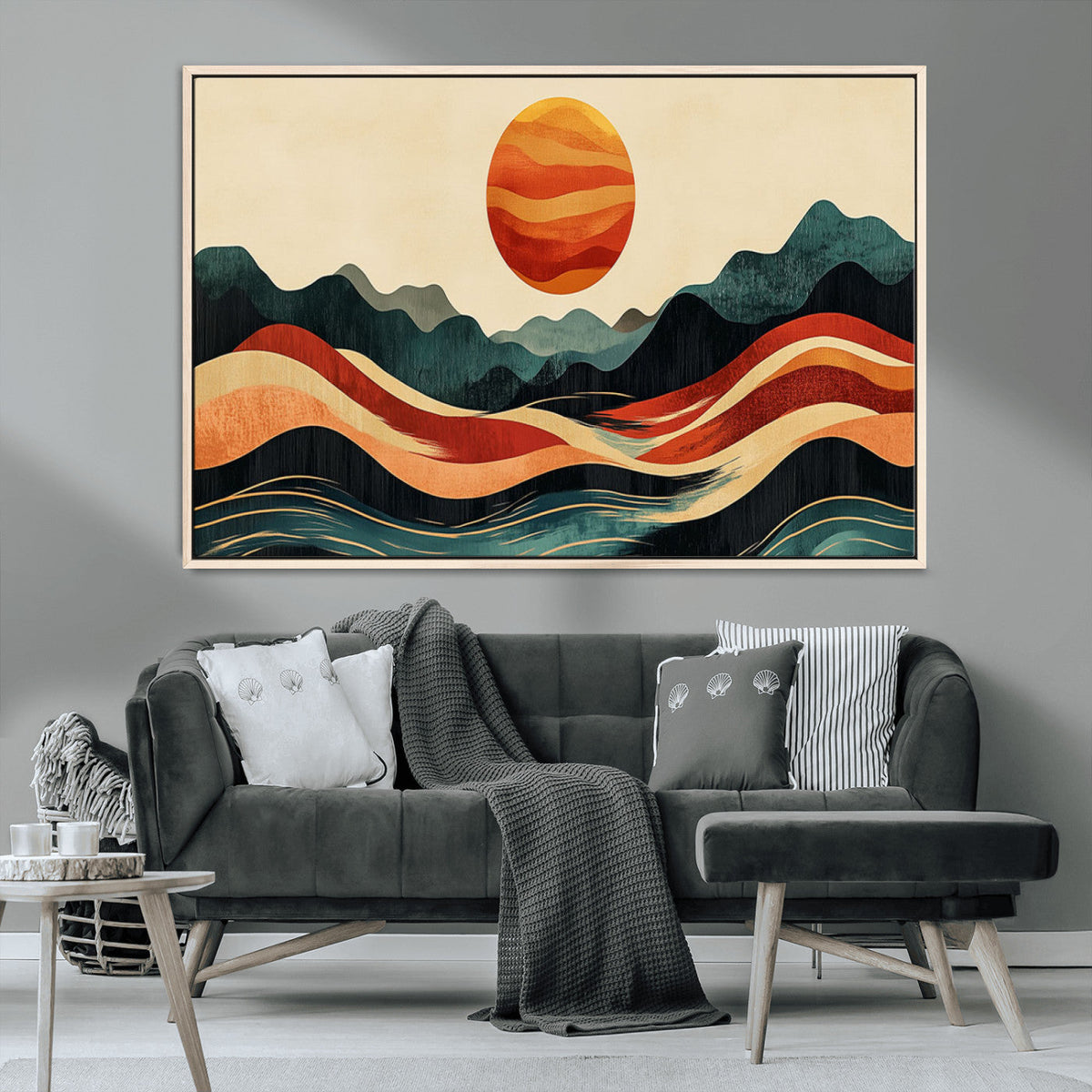Mountain Triptych Wall Art Canvas Print – Western Nature