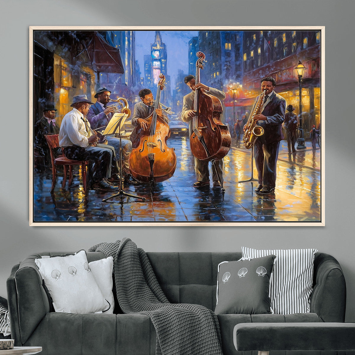 Colorful Jazz Wall Art - African American Music Canvas Print