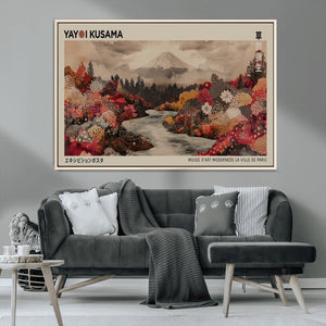 Modern Japanese Wall Art Canvas Print – Framed Abstract