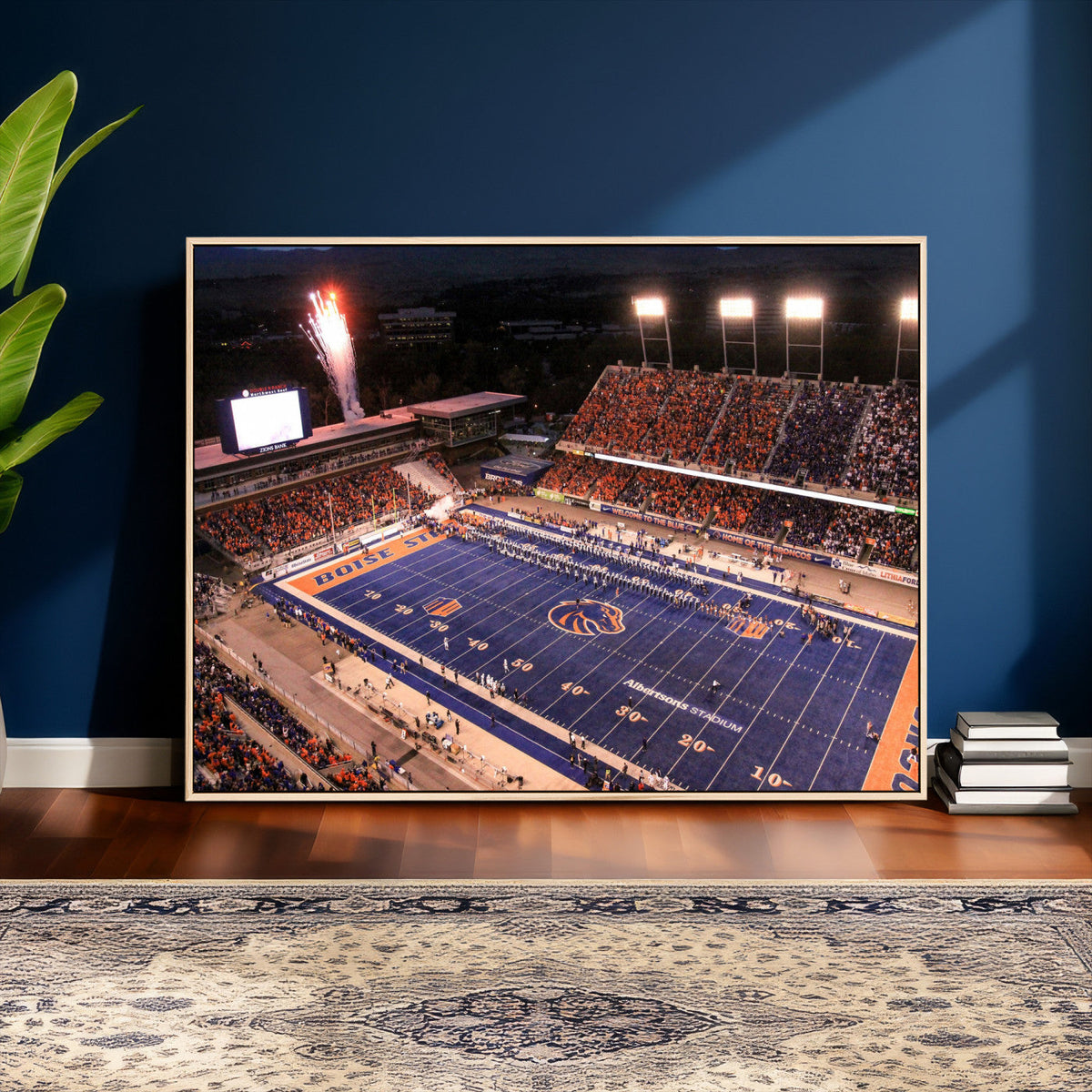 Boise State Stadium Large Wall Art Canvas Print for Living