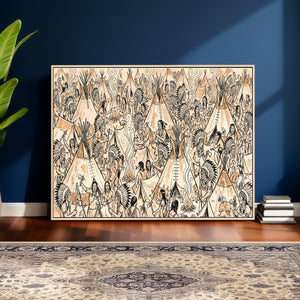 Native American Indian Wall Art Canvas Print - Abstract