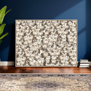 American Bison Canvas Print - Abstract Buffalo Wall Art