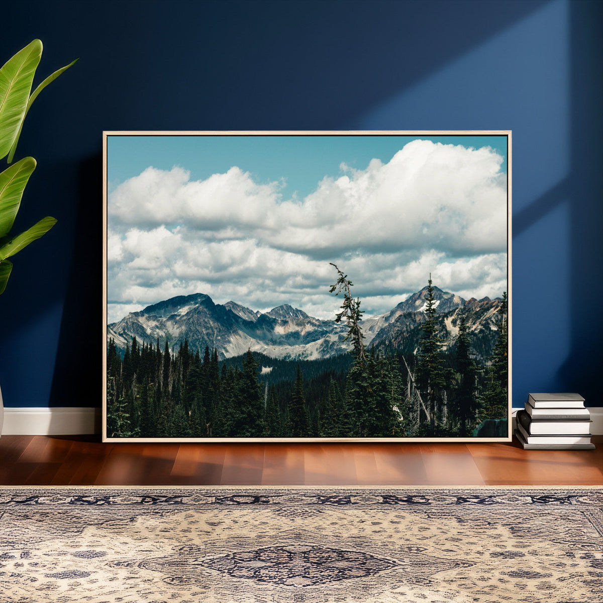Mountain Forest Wall Art Canvas Print, Alpine Pine Tree