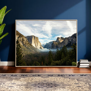 Yosemite Valley Mountain Wall Art Canvas Print, Granite