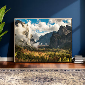 Yosemite Valley River Wall Art Canvas Print