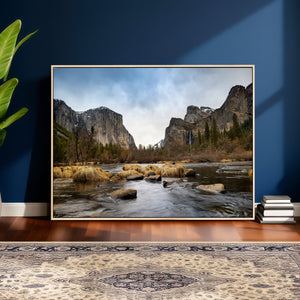 Yosemite Valley Mountain Landscape Wall Art Canvas Print,