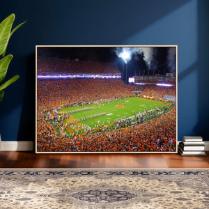 Clemson Football Stadium Wall Art Canvas Print, College