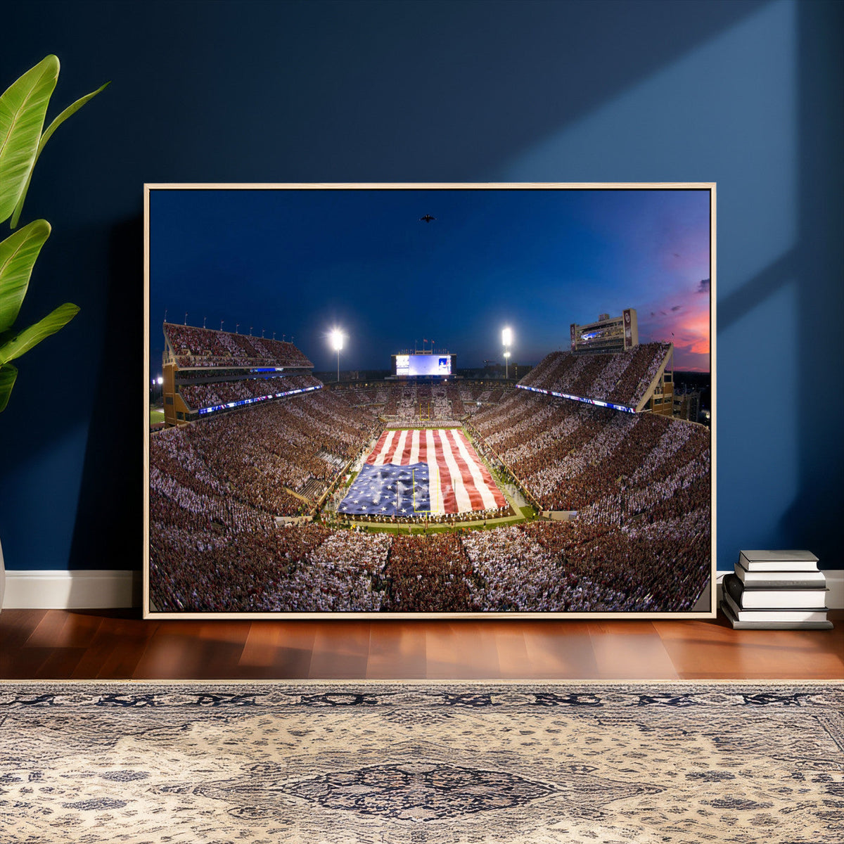 Oklahoma Sooners Memorial Stadium Wall Art Canvas Print,