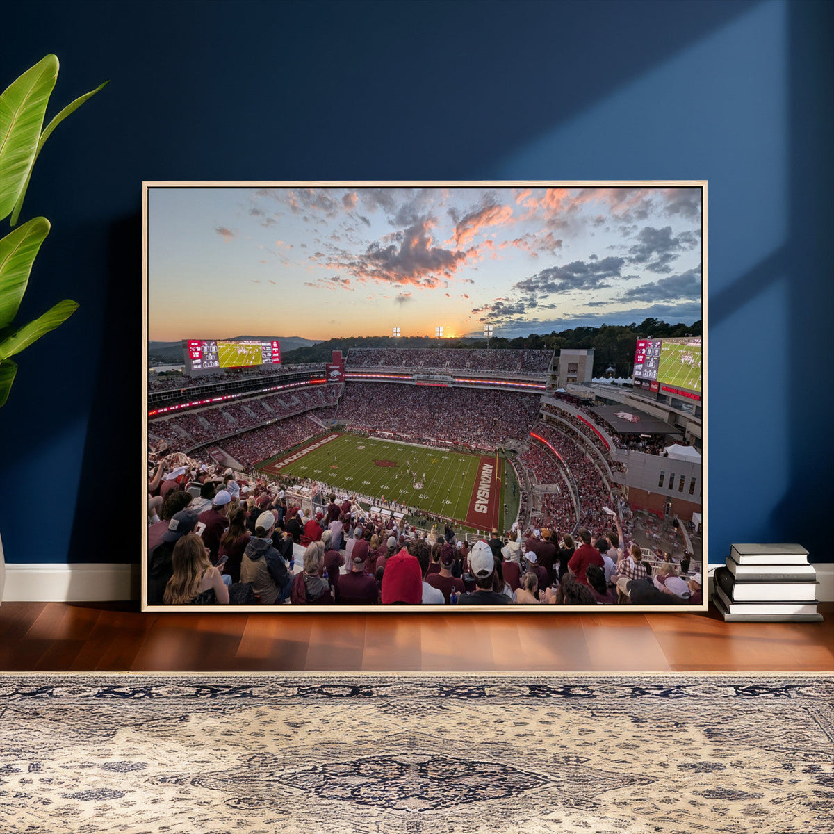 Donald W. Reynolds Razorback Stadium Wall Art Canvas Print –