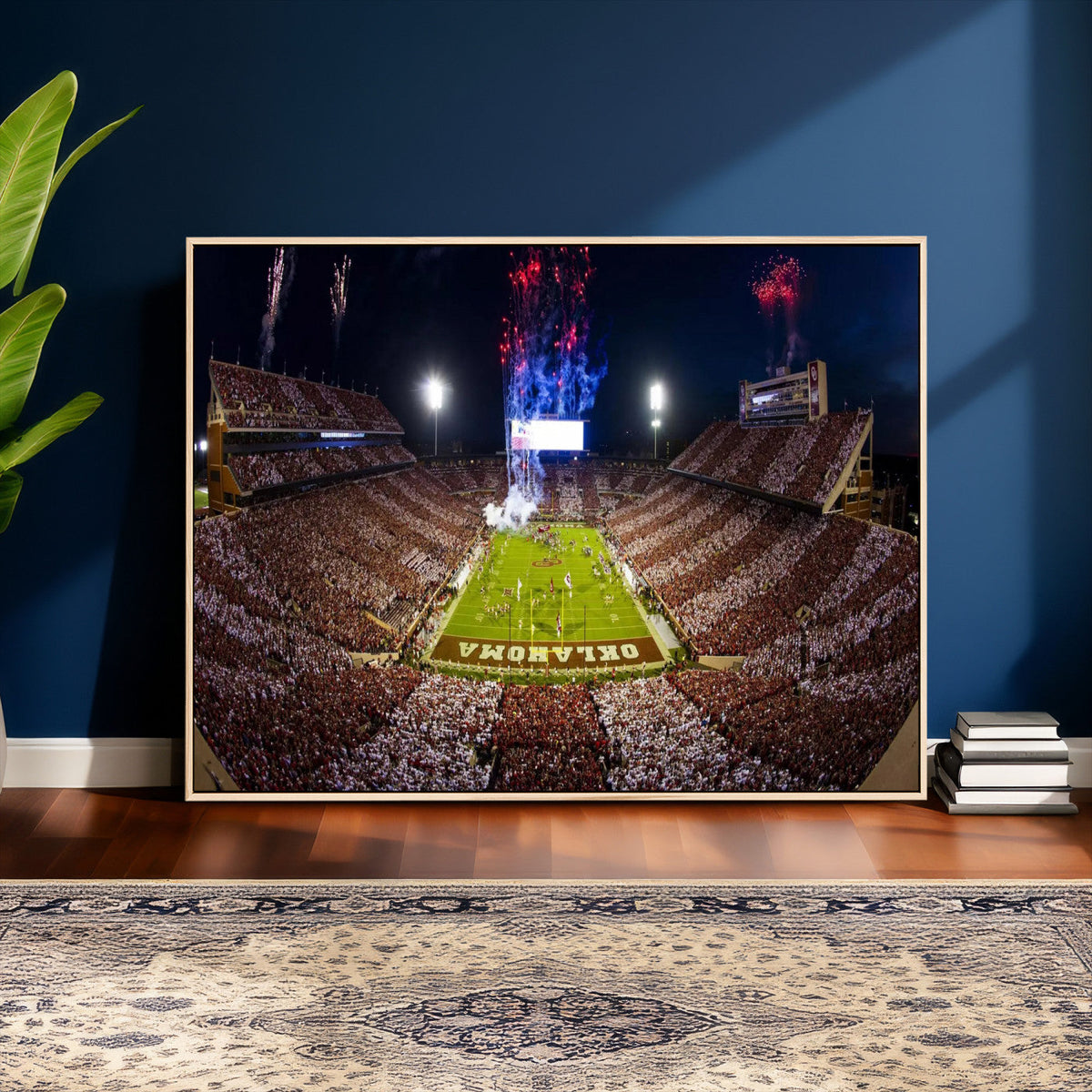 Oklahoma Memorial Stadium Wall Art Canvas Print – Oklahoma