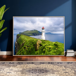 Cliffside Lighthouse Wall Art Canvas Print – Coastal