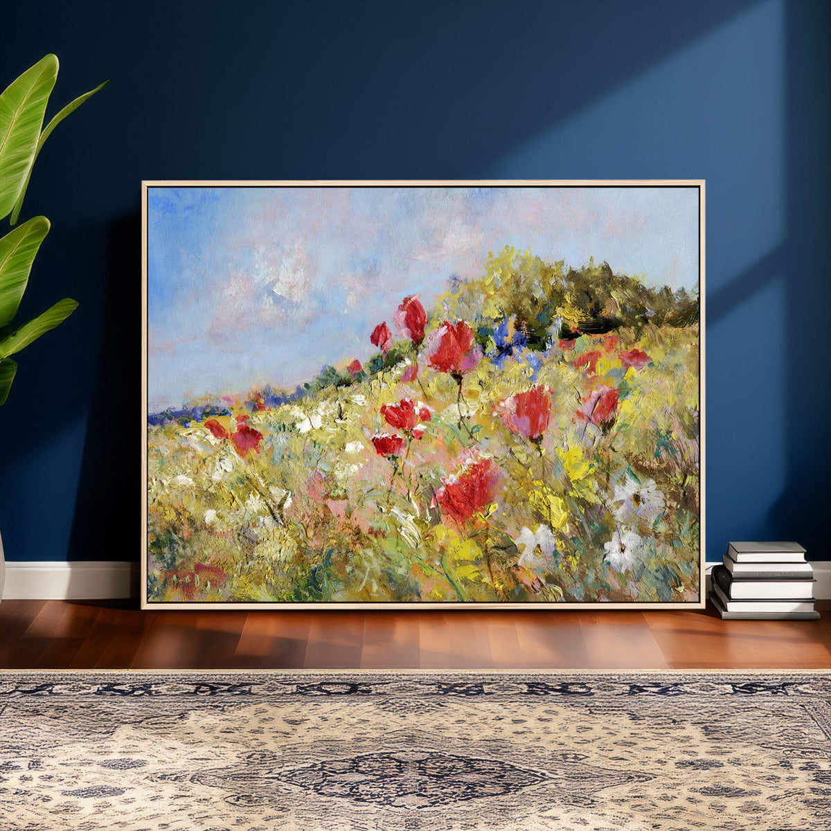Abstract Mountain Landscape Wall Art Canvas Print – Textured