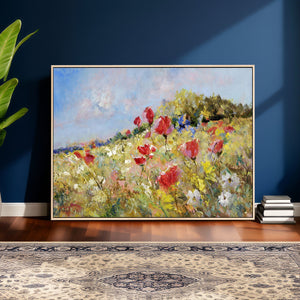 Abstract Mountain Landscape Wall Art Canvas Print – Textured