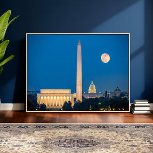 Washington DC Skyline Wall Art Canvas Print – Lincoln