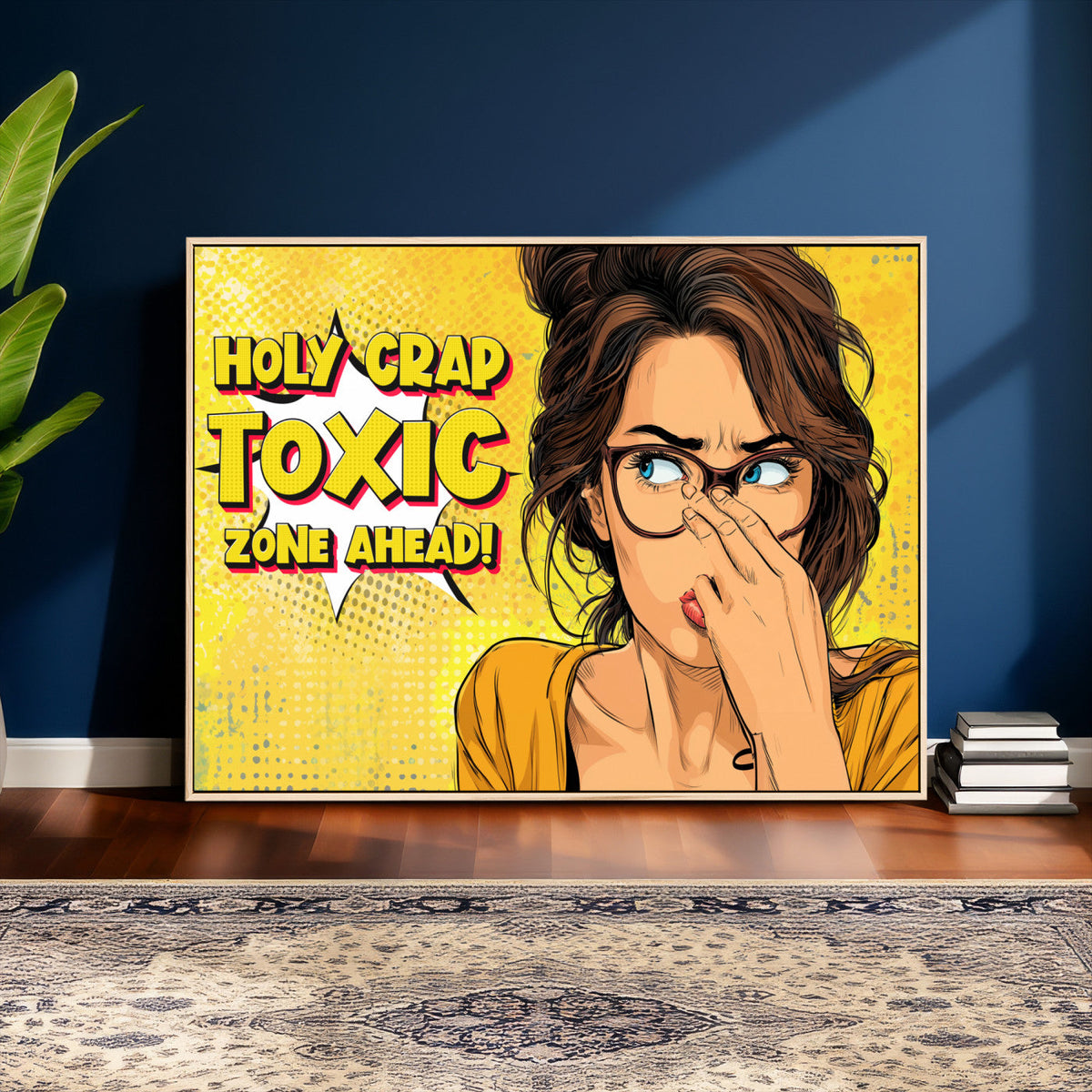 Pop Art Print Bathroom Sign Wall Art Canvas Print — Funny