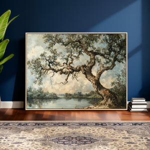 Old Oak Tree Canvas Wall Art, Turner Inspired Romantic
