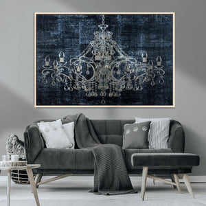 Dark Chandelier Wall Art Canvas Print