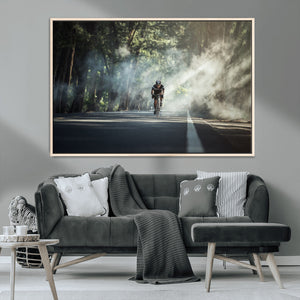 Cycling Road Bike in the Morning, Cycling Road Bike Canvas
