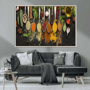 Kitchen Spice Wall Art Canvas Print