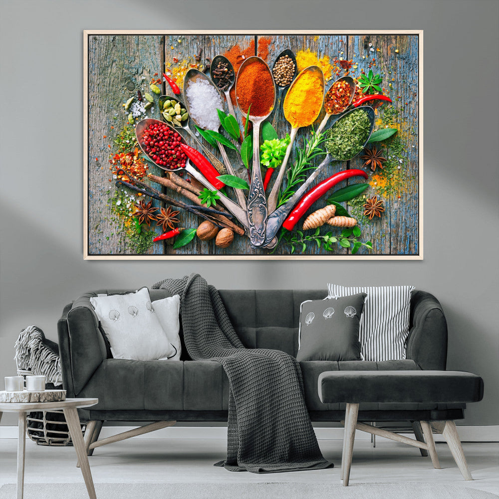 Spoonful of Spices Cooking Wall Art Canvas Print - Vibrant