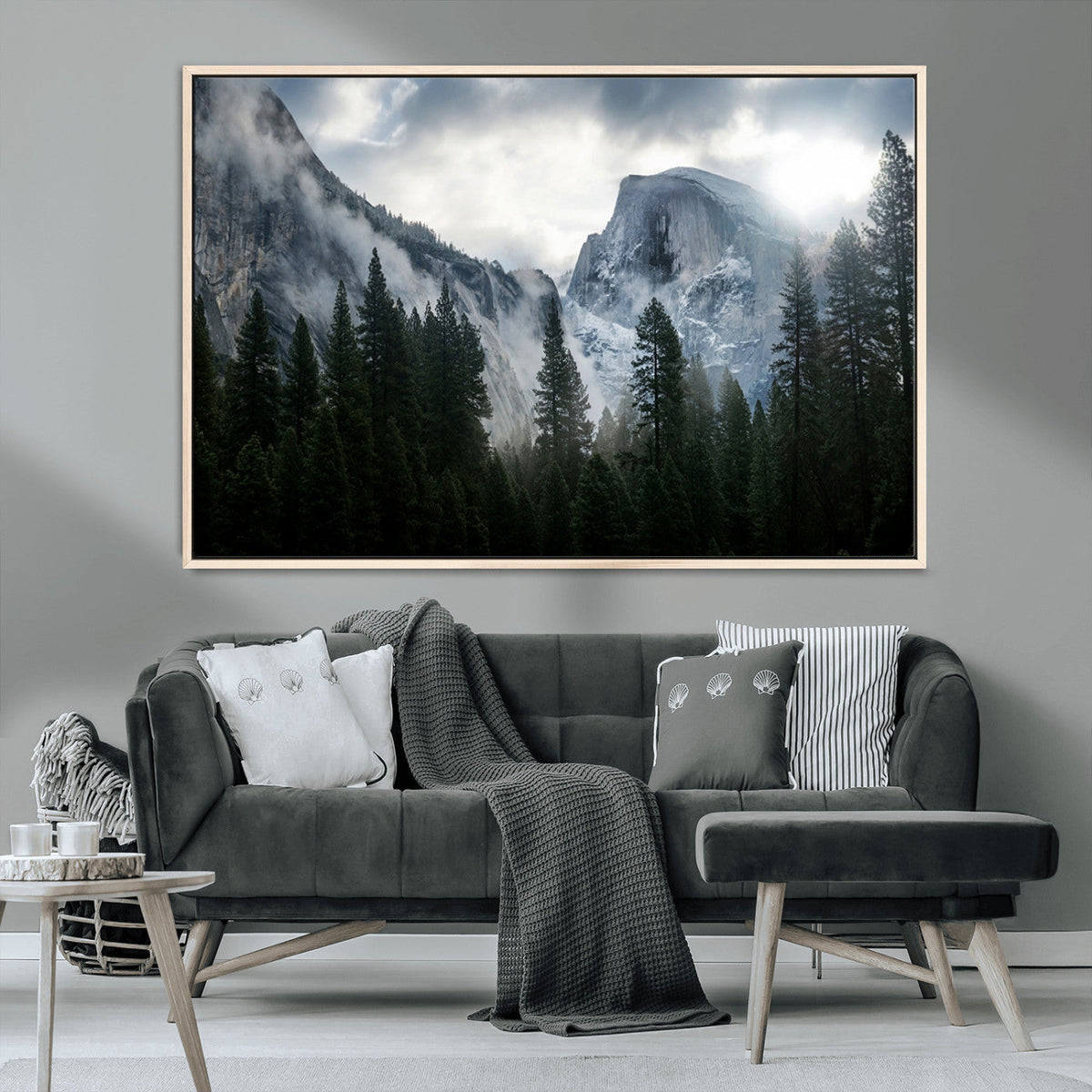 Yosemite National Park El Capitan Foggy Mountain Wall Art |