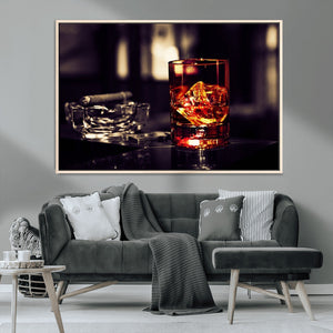 Whiskey and Cigar Canvas – Luxurious Wall Art for Home or