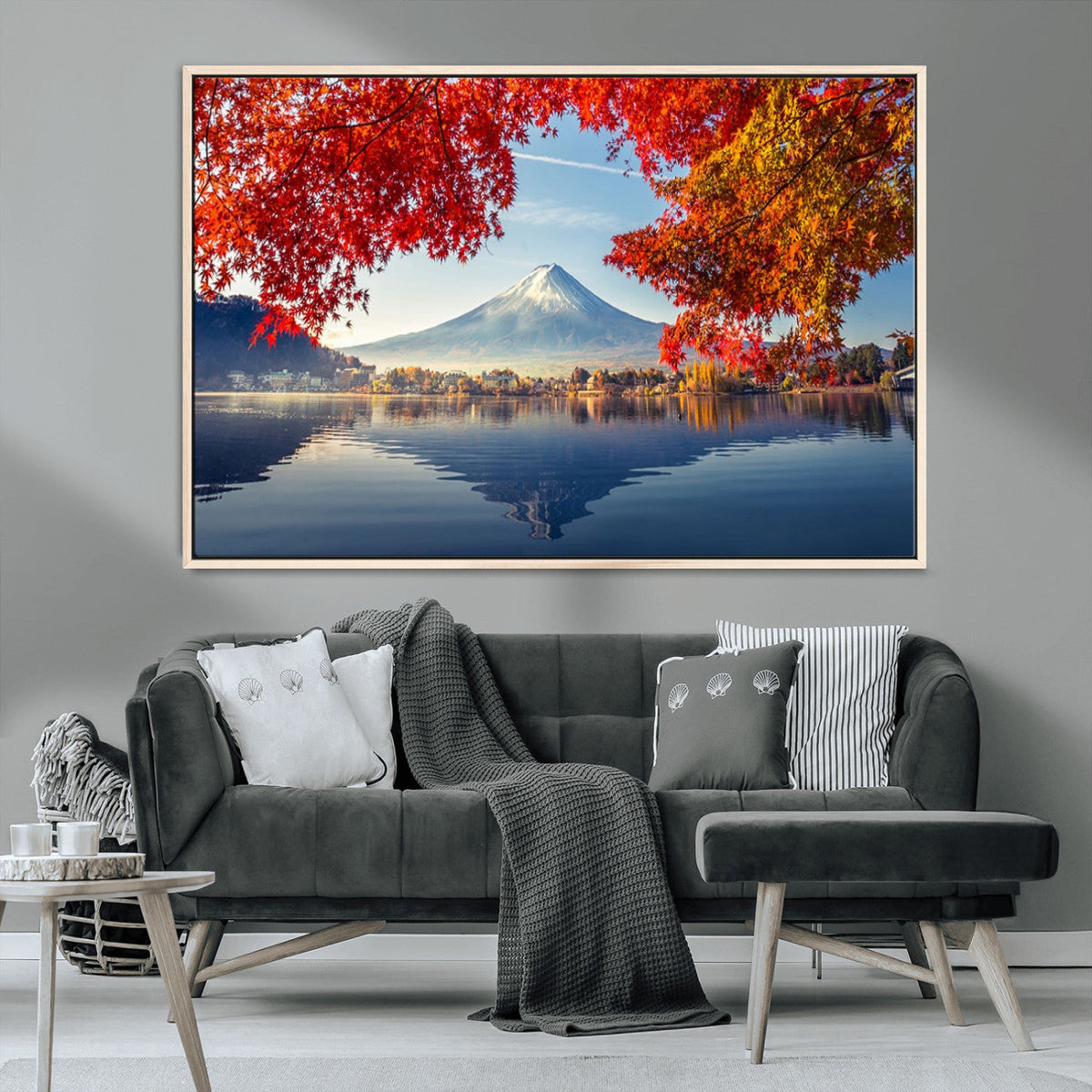 Mount Fuji Canvas Wall Art Japan Autumn Mountain Canvas