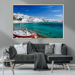 Santorini Wall Art Canvas Print