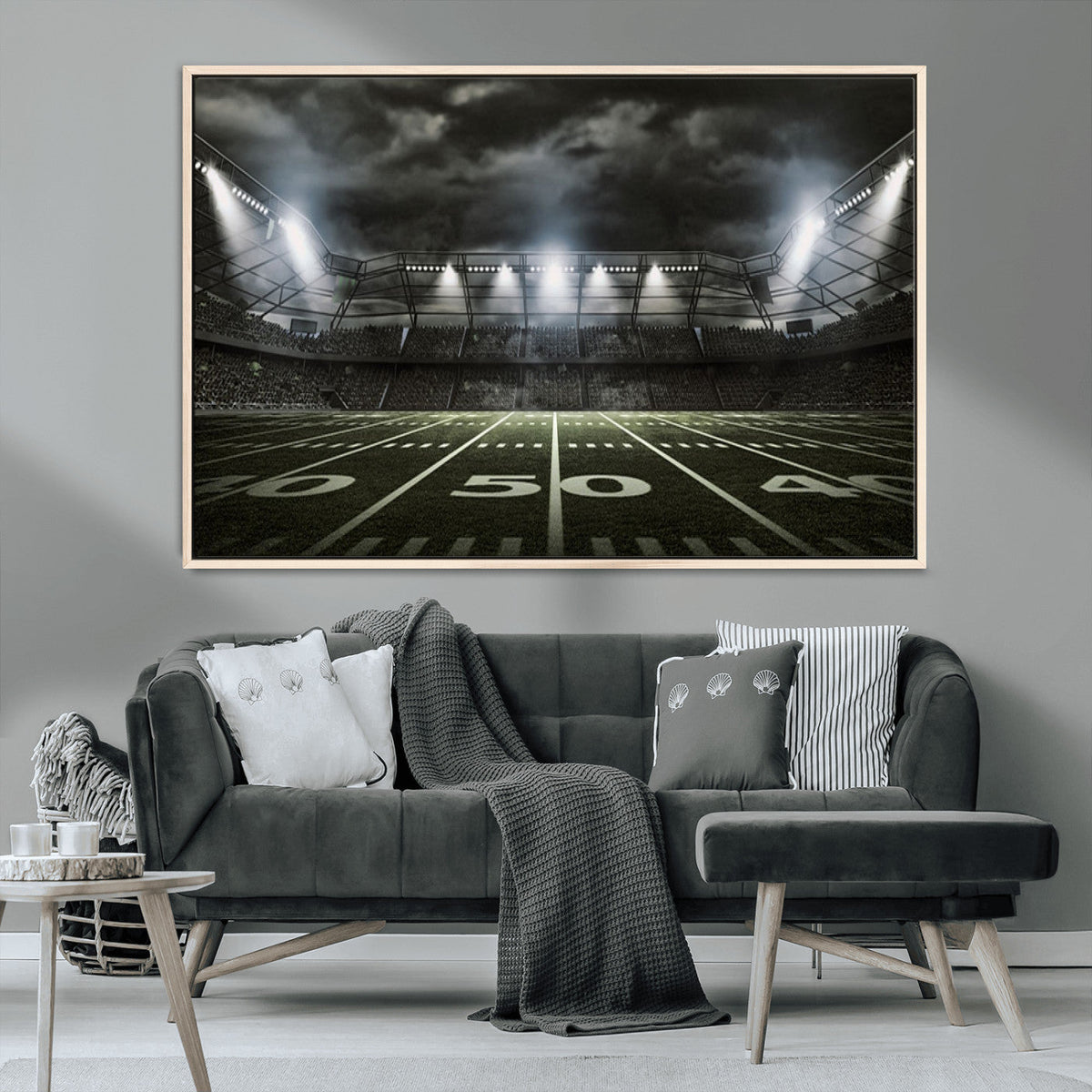 American Football Stadium Wall Art Canvas Print, Stadium