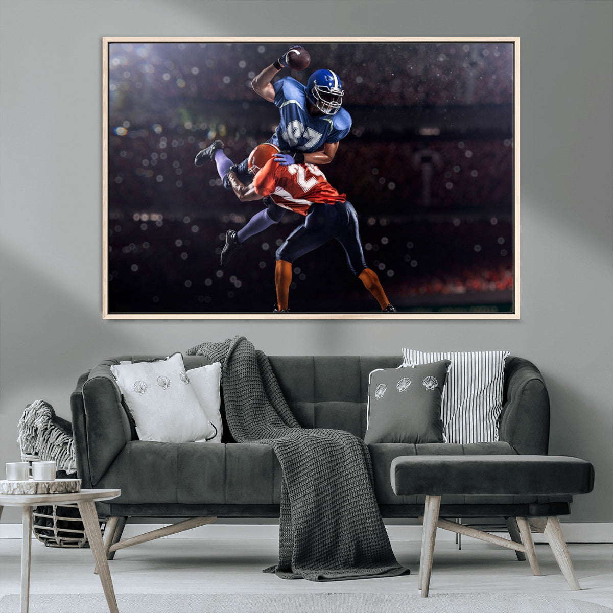 American Football Wall Art Canvas Print, Stadium Sport Wall