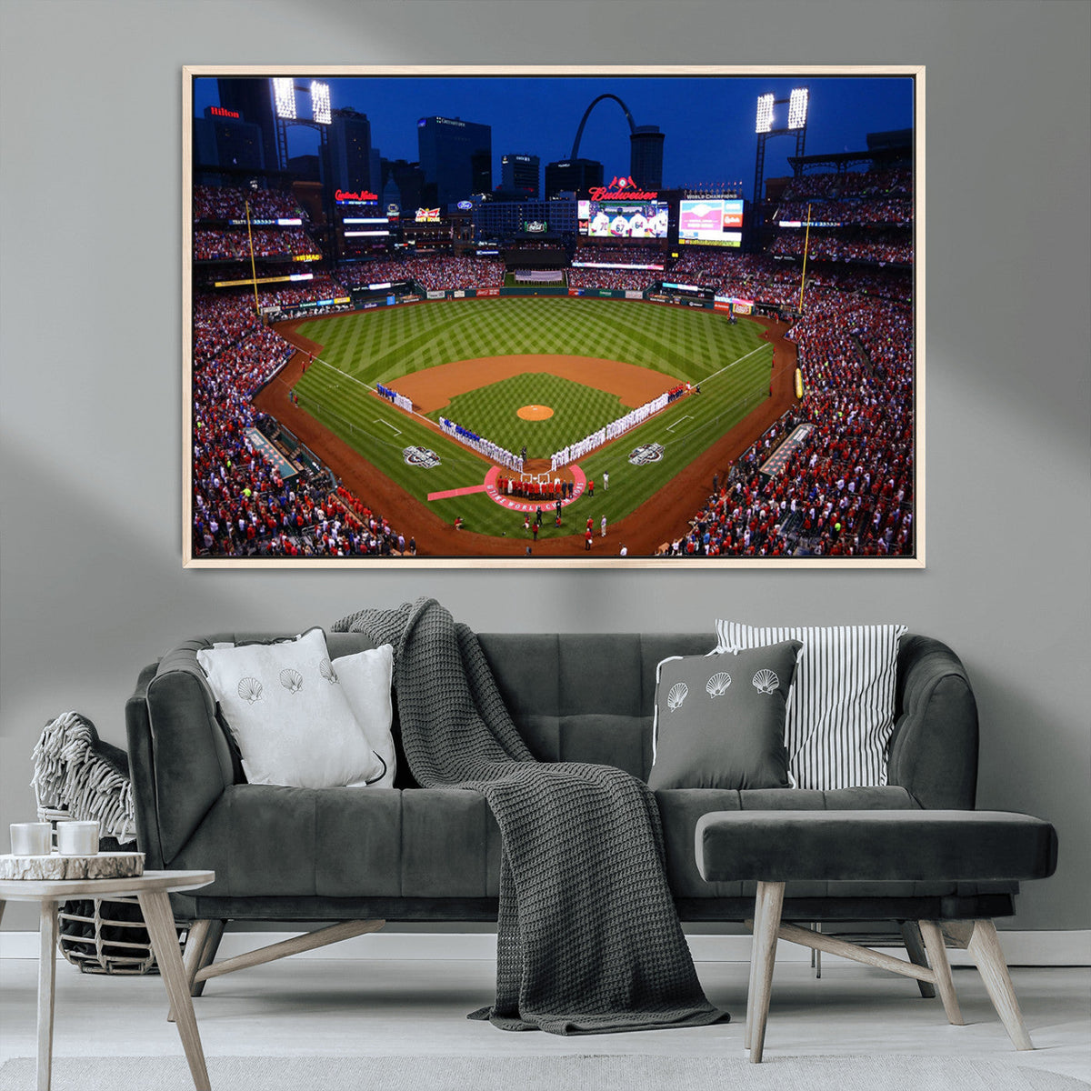 St. Louis Cardinals Baseball Team Print - Busch Stadium Wall
