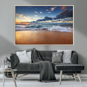 Beach Canvas Wall Art - Coastal Seascape Print for Living