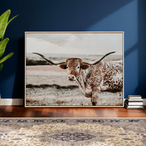 Texas Longhorn Canvas Wall Art Print – Majestic Western