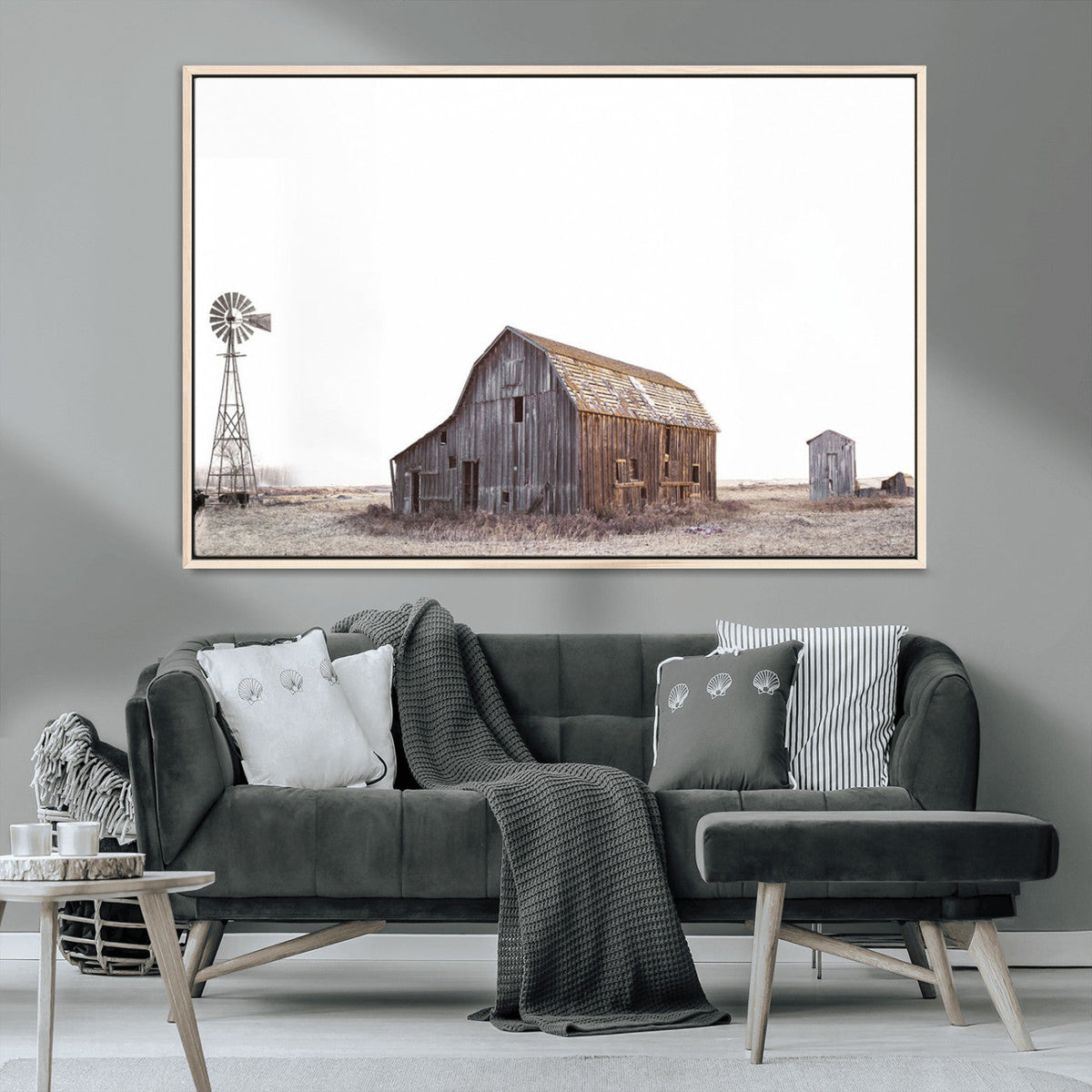Set of 3 Rustic Farmhouse Wall Art Prints – Country Barn,