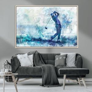 Golf Swing Wall Art Canvas Print - Sports-Inspired