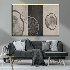 Minimalist Tree Rings Wall Art | Modern Abstract Canvas