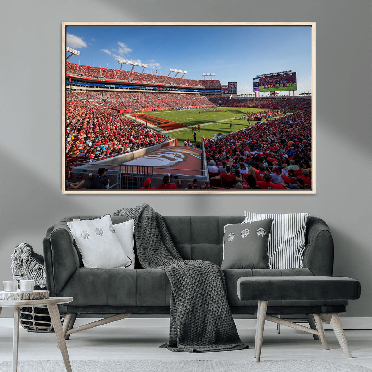 Florida Tampa Raymond James Stadium Wall Art Canvas Print -