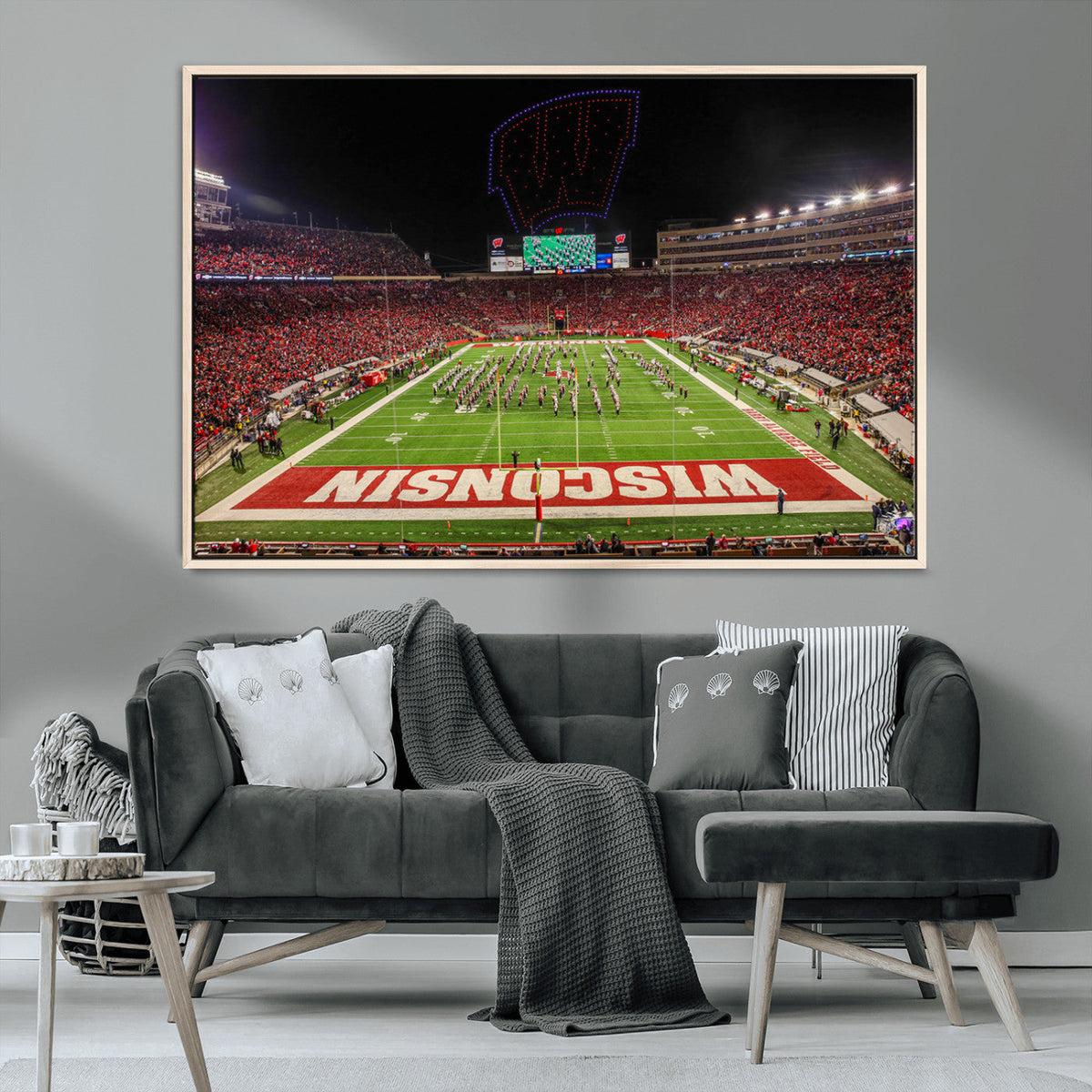 Wisconsin Badgers Football Team Print Canvas- Madison Camp