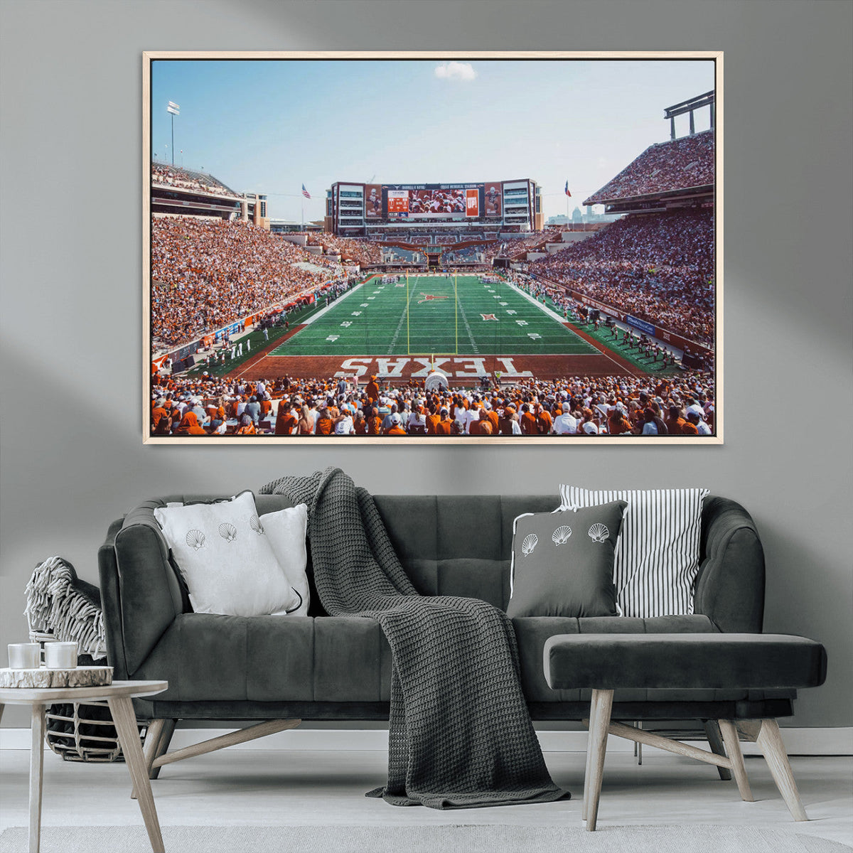 Framed Texas Memorial Stadium Canvas, University of Texas