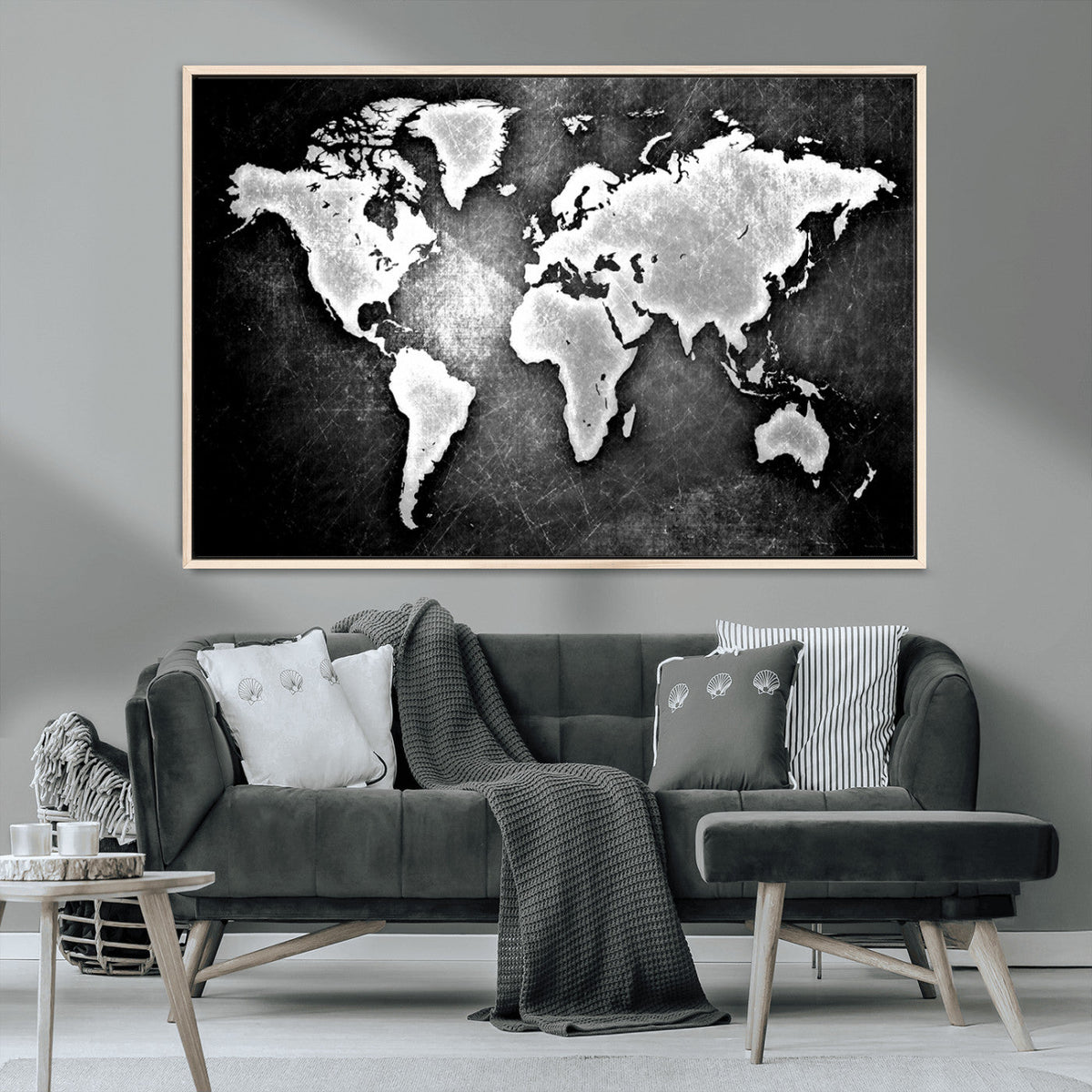 World Map Wall Art Canvas Print – Framed Wall Art for
